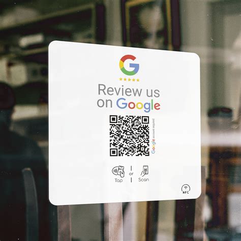 Google Review NFC Sticker "Square" with Google Review QR Code - Virtual ...