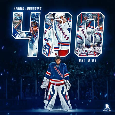 NHLPA on Twitter: "👏👑 With 32 saves, @HLundqvist30 earns his 400th @NHL ...