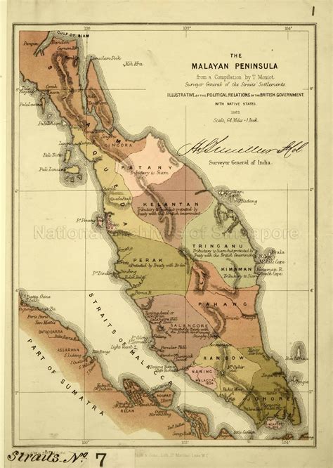 Political map of the Malay Peninsula, 1862 : r/malaysia