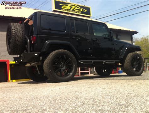 Jeep Wrangler KMC KM677 D2 Wheels Gloss Black