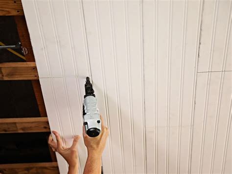 How to Replace a Drop Ceiling With Beadboard Paneling | Dropped ceiling ...