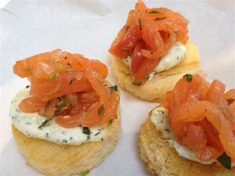 smoked salmon tartare with citron creme fraiche from Joan's on Third ...