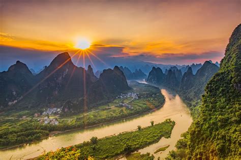 Guilin sunrise - Guilin, China | Guilin, Sunrise, Landscape