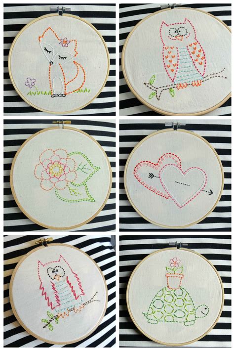 9 Simple Embroidery Designs (FREE Templates!) | Simple embroidery, Hand embroidery patterns ...