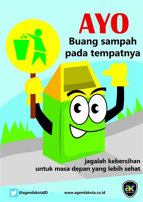 Poster Buang Sampah Dalam Tong Sampah Pintar - IMAGESEE