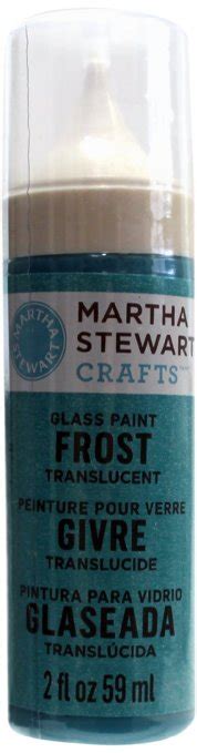 Martha Stewart Frost Translucent Glass Paint, 2-Ounce, Surf | Glass painting, Translucent glass ...