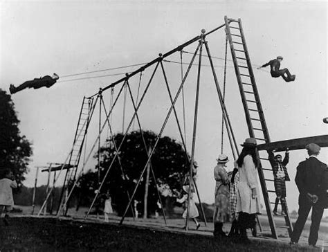 1920s Swings in Playground - Wicksteed Park Archives