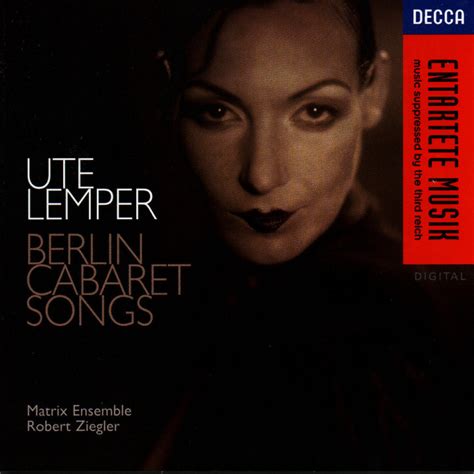 Product Family | BERLIN CABARET SONGS / Ute Lemper