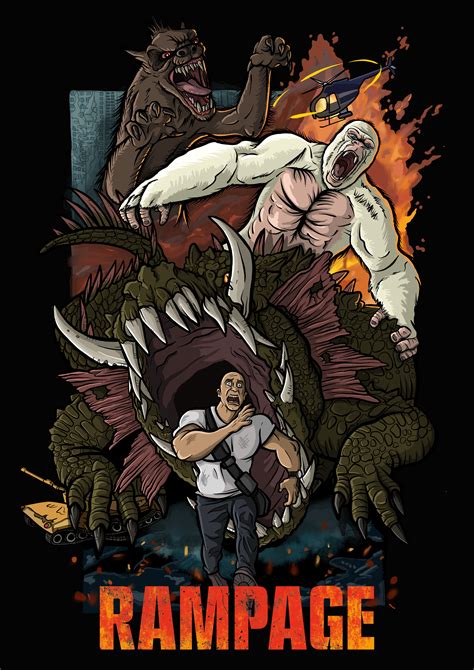 A film art poster competition submission for the new Rampage film. | Fotos de comics, Criatura ...