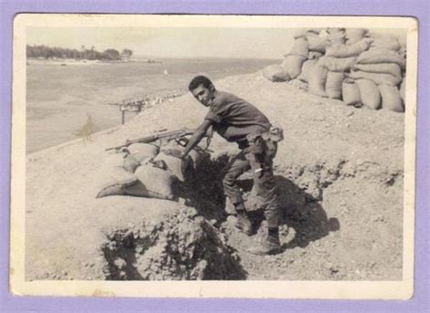 Israel soldier on the Suez Canal 6 Day War Real Photo 1967