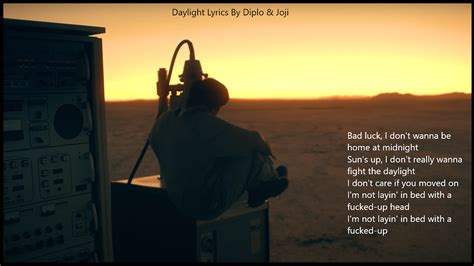 Daylight | Lyrics | Diplo | Joji - LyricsBoutique