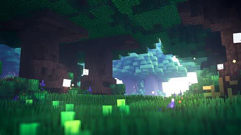 Minecraft Grass & Tree Desktop Wallpaper - Minecraft Wallpaper 4K