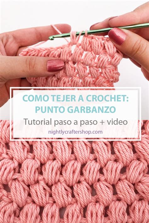 Cómo Tejer a Crochet: Punto Garbanzo en 2020 | Punto puff de ganchillo, Puff de ganchillo, Punto ...