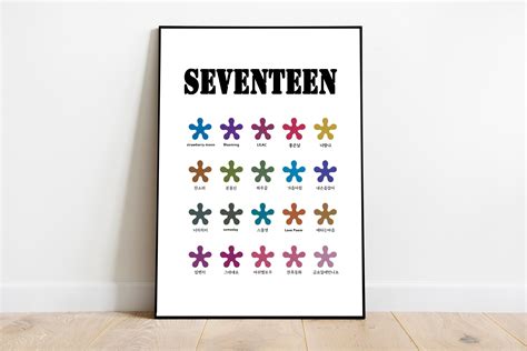 Seventeen Color Palette Wall Art, Seventeen Poster, Seventeen Art Print ...