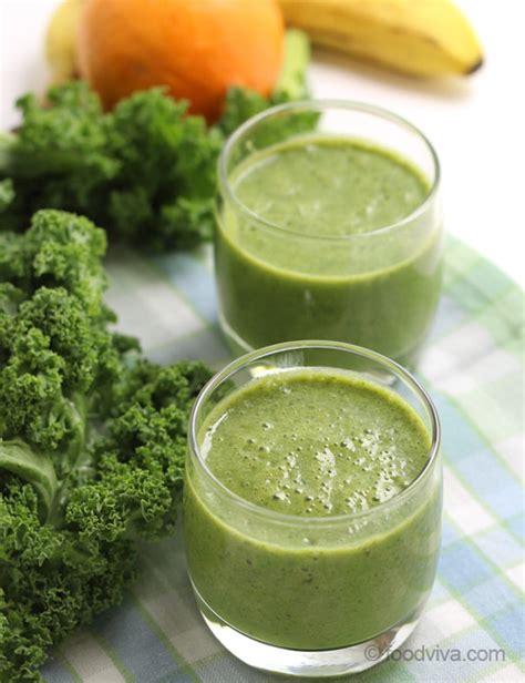 Healthy Kale Smoothie - Raw Kale Smoothie Recipe with Banana