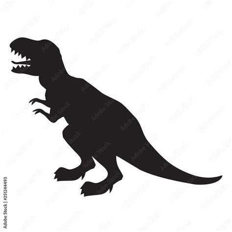 T-rex silhouette vector illustration image Stock Vector | Adobe Stock