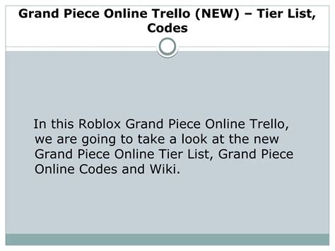 GPO Trello Codes | Wiki 2022 by Ivy5581 - Issuu