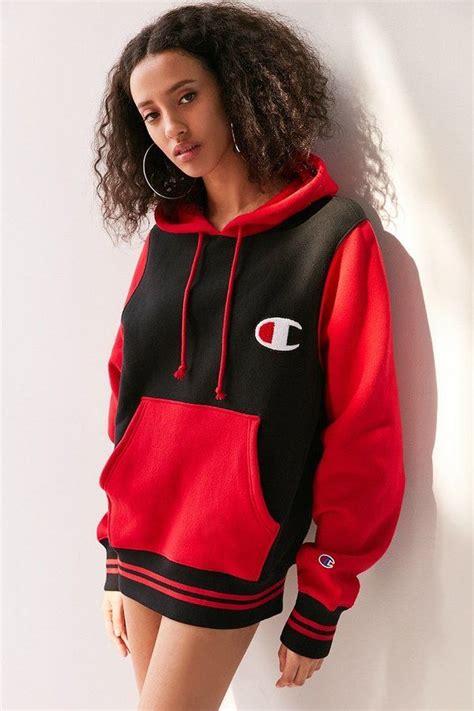 Champion Mini Logo Colorblock Hoodie Sweatshirt | Champion clothing ...