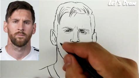 ASMR drawing Lionel Messi / how to draw lionel messi from PSG football ...