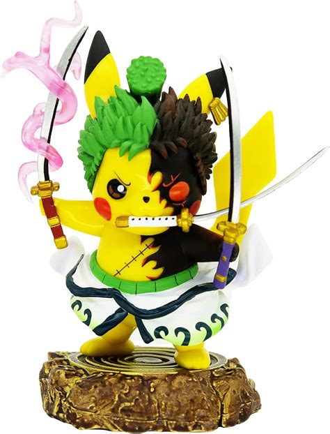 Buy JASDEV Anime Pikachu Cosplay Roronoa Zoro Action Figure One Piece ...