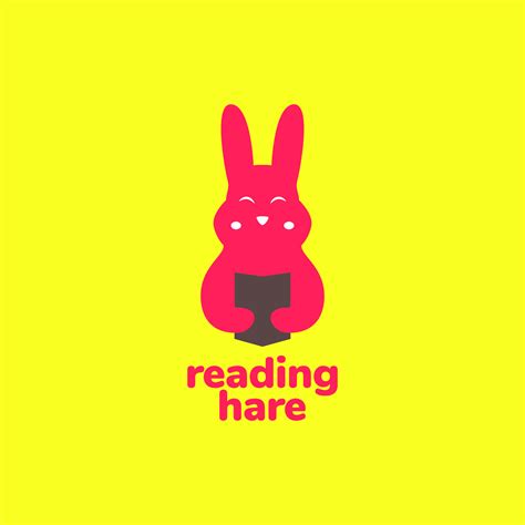 animal pets rabbit reading book study mascot cute logo design vector 25946066 Vector Art at Vecteezy