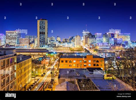 Richmond, Virginia, USA downtown skyline at night Stock Photo - Alamy