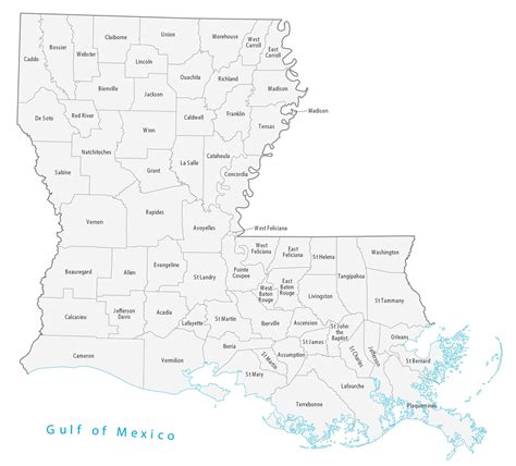 Printable Louisiana Parish Map - Printable Templates