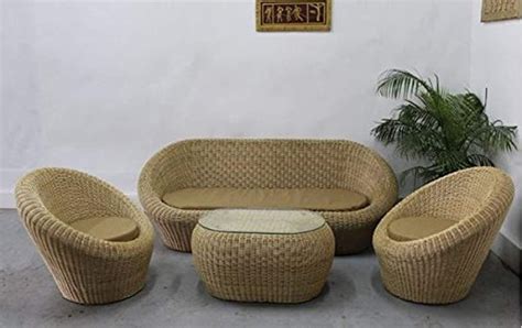 IRA Rattan Wicker Sofa Set (Natural)