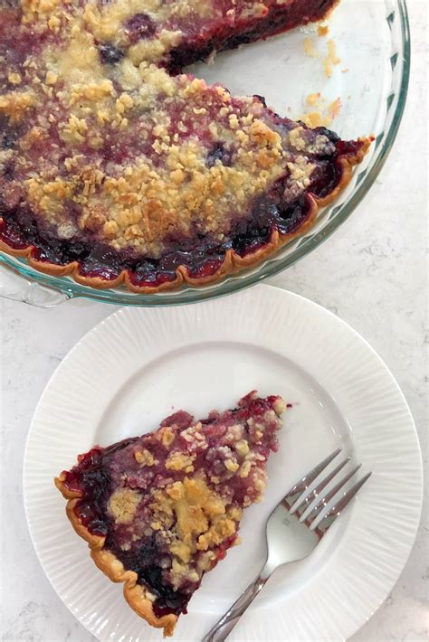 Simple Three Berry Pie with Crumb Topping - Recipe Girl®