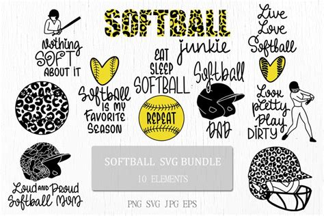 Softball SVG Bundle | Funny sport quotes | T-shirt designs