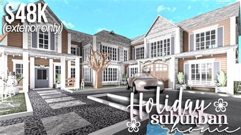 Holiday Subburban Home (part1-exterior) | Roblox Bloxburg | GamingwithV - YouTube | House plans ...