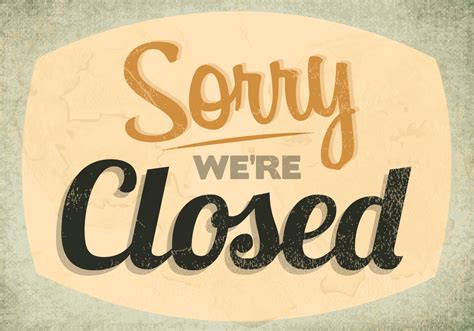 Printable Closed Sign
