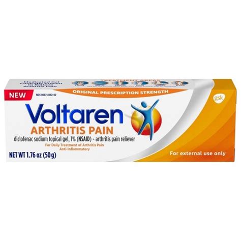 Voltaren Diclofenac Sodium Topical Arthritis Pain Relief Gel Tube - 1.7 Oz : Target