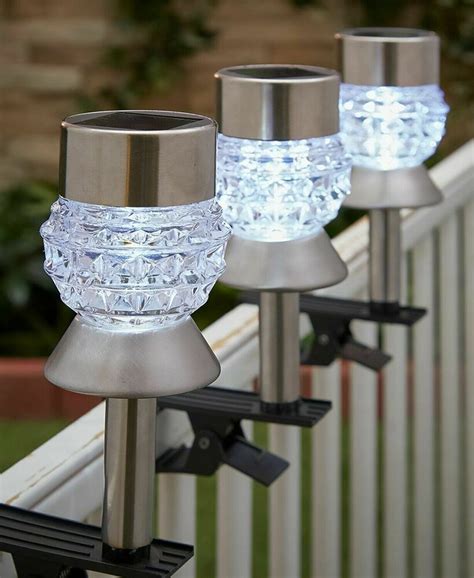 20++ Set Of 3 Solar Deck Lights - HOMYHOMEE