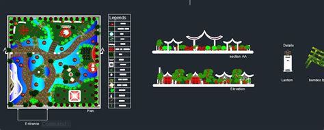 Japanese Style Garden - CAD Files, DWG files, Plans and Details