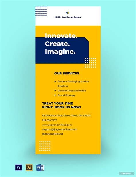 Free Creative advertising agency rack card Template - Download in Word, Illustrator, PSD ...