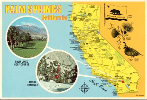 California Map - Palm Springs - golf course aerial tramway - The Gayraj