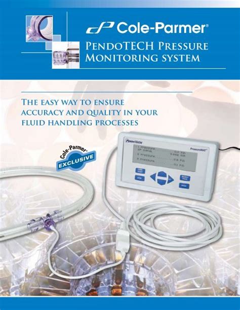 PendoTECH Pressure Monitoring System (627 KB) - Cole-Parmer