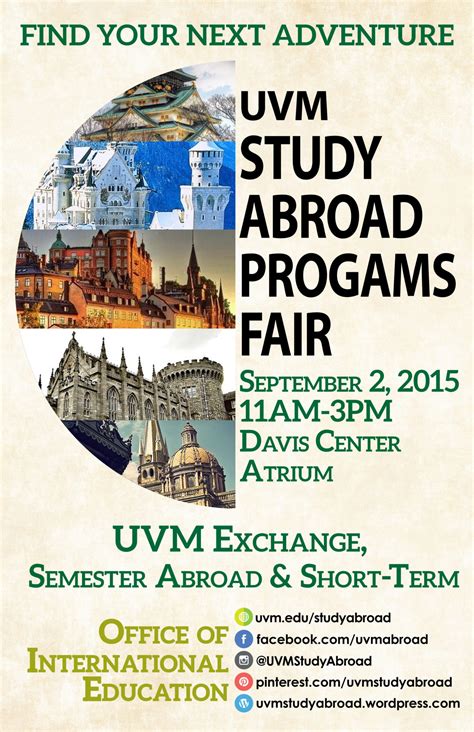 UVM Study Abroad Programs Fair - UVM Bored