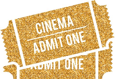 Gold Glitter Icon Cinema Ticket Gold Particle One Vector, Gold ...