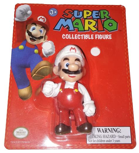 Super Mario Brothers Clip on 2 Red and White Fire Mario Action Mini Figure - Walmart.com