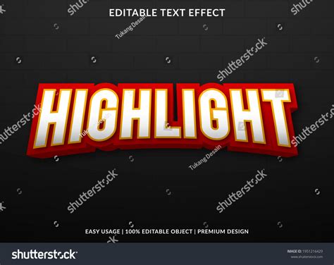 Highlight text effect template: เวกเตอร์และเวกเตอร์อาร์ตปลอดค่าลิขสิทธิ์และรับสิทธิ์ใช้งานได้ ...