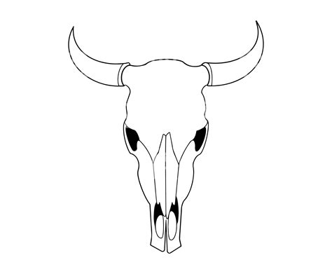 Cow Skull Svg, Cow Skull Cut File, Cow Skull Png, Cow Skull Vector ...