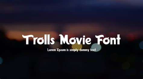 Trolls Movie Font : Download Free for Desktop & Webfont