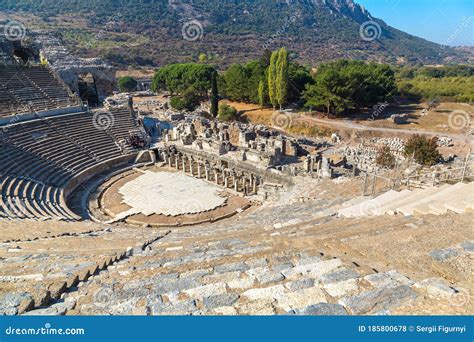 Amphitheater (Coliseum) in Ephesus Stock Photo - Image of ephesus ...