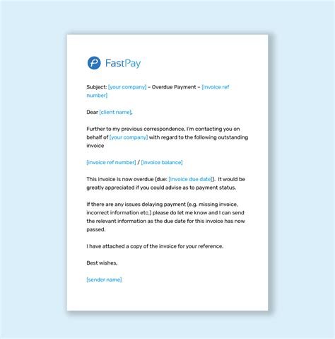 Free Late Payment Letter Templates - Helpful Advice | FastPay