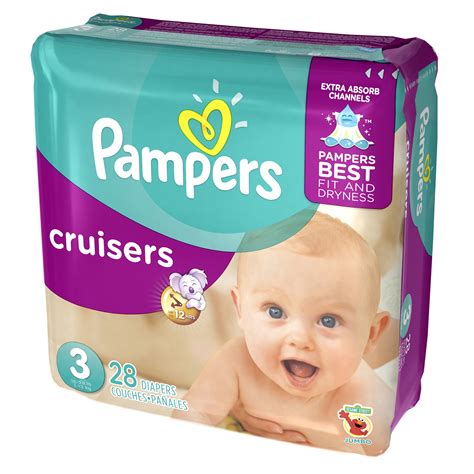 Pampers Cruisers Diapers Size 3 28 count - Walmart.com - Walmart.com