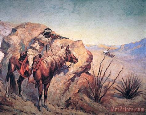 Frederic Remington Apache Ambush painting - Apache Ambush print for sale