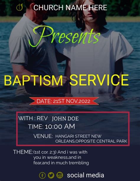 Copy of baptism service | PosterMyWall