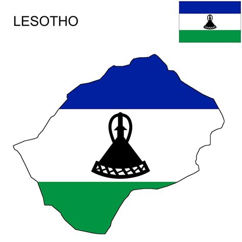 Lesotho Flag Map and Meaning | Mappr